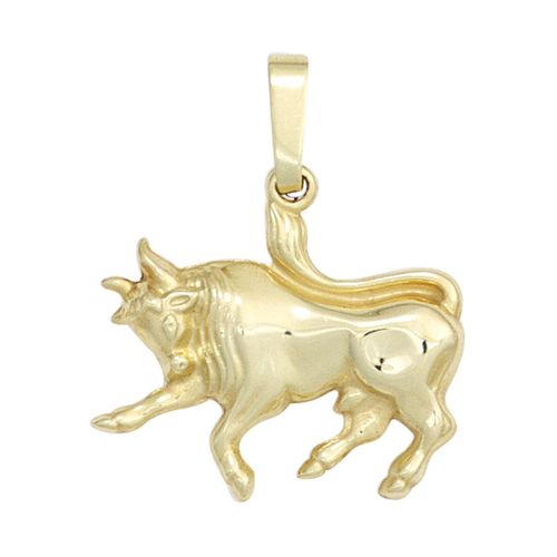 4061861054461 - Sternzeichen-Anhänger JOBO Sternzeichen Stier Schmuckanhänger Gr Gelbgold 333 goldfarben (gelbgold 333) Damen Anhänger 333 Gold