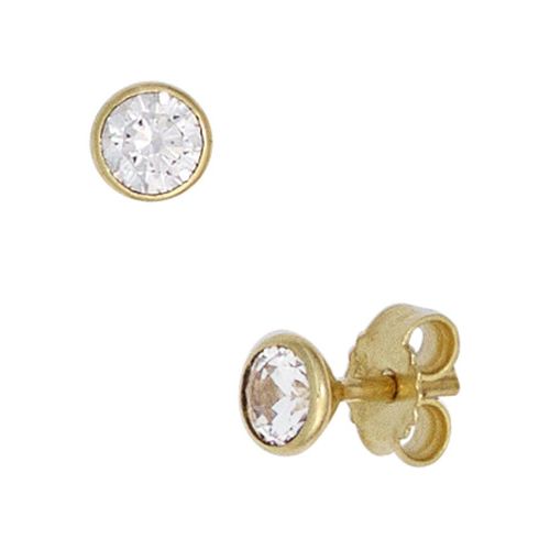 4061861029667 - Paar Ohrstecker JOBO Ohrringe Gr Gelbgold 333 goldfarben (gelbgold 333) Damen Ohrstecker rund 333 Gold mit Zirkonia 4061861029667 - Paar Ohrstecker JOBO Ohrringe Gr Gelbgold 333 goldfarben (gelbgold 333) Damen Ohrstecker rund 333 Gold mit Zirkonia