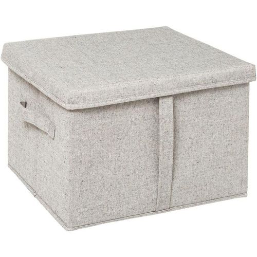 3560237598604 - Five Simply Smart - 5five - aufbewahrungsbox 35x31x25cm orga hellgrau - beige