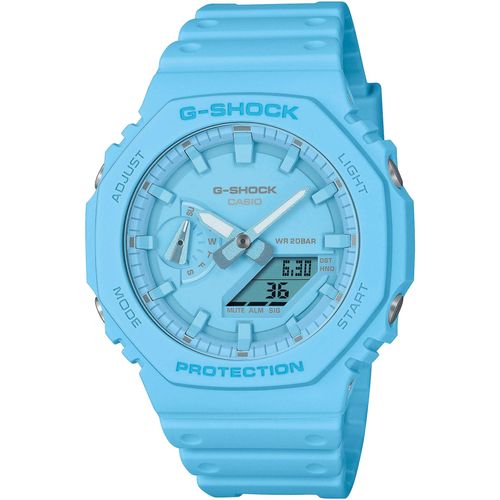 4549526370212 - Chronograph CASIO G-SHOCK Armbanduhren blau Damen Quarzuhren Quarzuhr Armbanduhr Damen Herren digital bis 20 bar wasserdicht