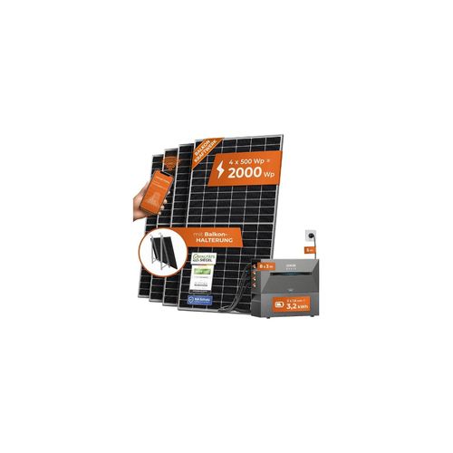 4262403073470 - Solarway® All In One Balkonkraftwerk mit Speicher 2000W komplett Steckdose - 16 kWh Anker Solix 2 PRO Speicher - Solaranlage Komplettset - 500W bifaziale Solarmodule & Anker Speicher & Zubehör 4262403073470 - Solarway® All In One Balkonkraftwerk mit Speicher 2000W komplett Steckdose - 16 kWh Anker Solix 2 PRO Speicher - Solaranlage Komplettset - 500W bifaziale Solarmodule & Anker Speicher & Zubehör