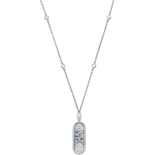 4064092280555 - Kette mit Anhänger MICHAEL KORS Schmuck Geschenk Silber 925 Halsschmuck PAVÉ EMPIRE LINK MKC1729CZ Halsketten Gr Silber 925 (Sterlingsilber) Länge 455 cm silberfarben (silberfarben kristallweiß) Damen Ketten mit Anhänger Zirkonia (synth)