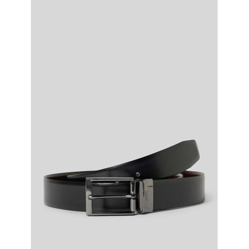 9009479714075 - Wendegürtel Leder schwarz-dunkelbraun 90 cm