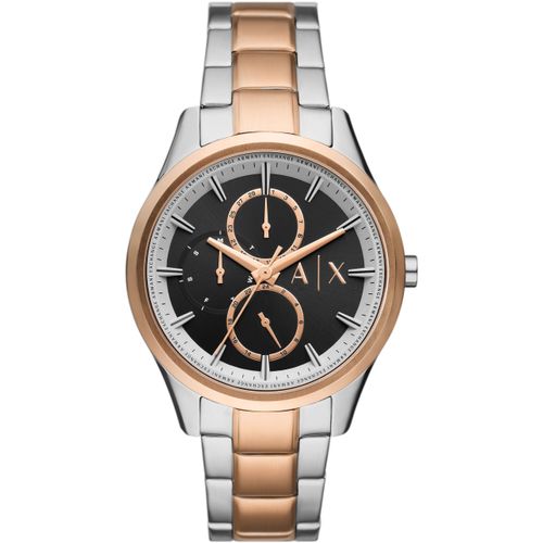 4064092270327 - Multifunktionsuhr ARMANI EXCHANGE Armbanduhren silberfarben (silberfarben roségoldfarben) Herren Hochzeitsmode Quarzuhr Armbanduhr Herrenuhr analog Edelstahlarmband