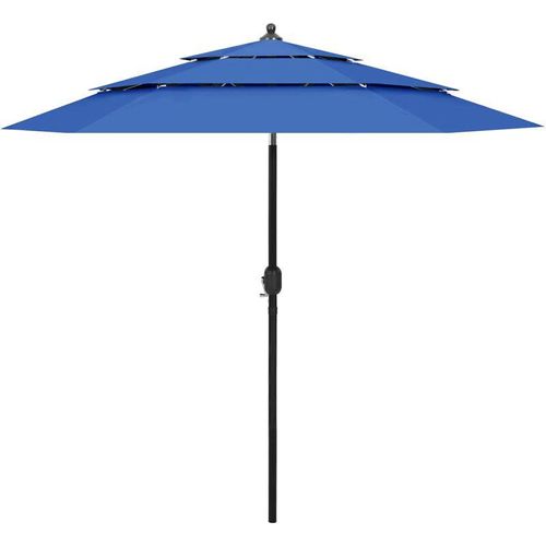 8720286165492 - Bonnevie - SonnenschirmGartenschirm mit Aluminium-Mast 3-lagig Azurblau 25 m vidaXL 8720286165492 - Bonnevie - SonnenschirmGartenschirm mit Aluminium-Mast 3-lagig Azurblau 25 m vidaXL