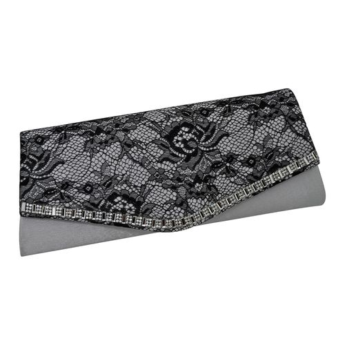 4039787011653 - Modeschmuck Abendtasche Satin-Optik mit feiner Spitze und Strass