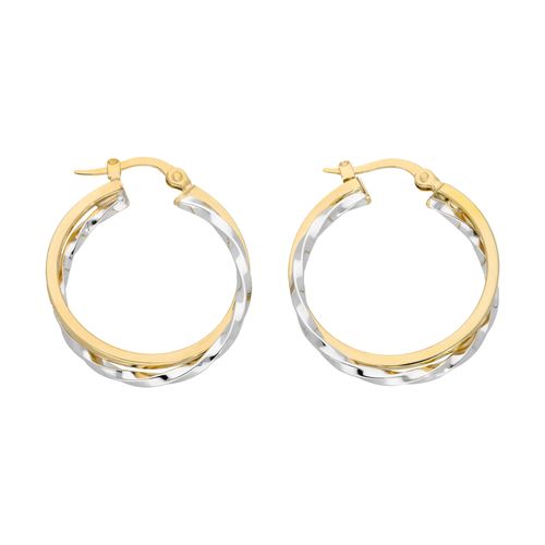 9008005156310 - Paar Creolen VIVANCE Gedrehte Creole bicolor Ohrringe Gr Gelbgold 375 gelb (gelbgold 375) Damen Creolen 9008005156310 - Paar Creolen VIVANCE Gedrehte Creole bicolor Ohrringe Gr Gelbgold 375 gelb (gelbgold 375) Damen Creolen