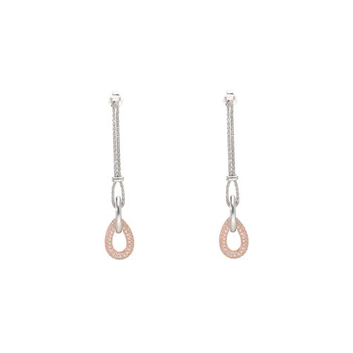 4007810670658 - Paar Ohrstecker SMART JEWEL Behang tropfenförmig mit Zirkonia Silber 925 Ohrringe Gr Silber 925 (Sterlingsilber) rosegold (silber rosé vergoldet bicolor) Damen Ohrstecker