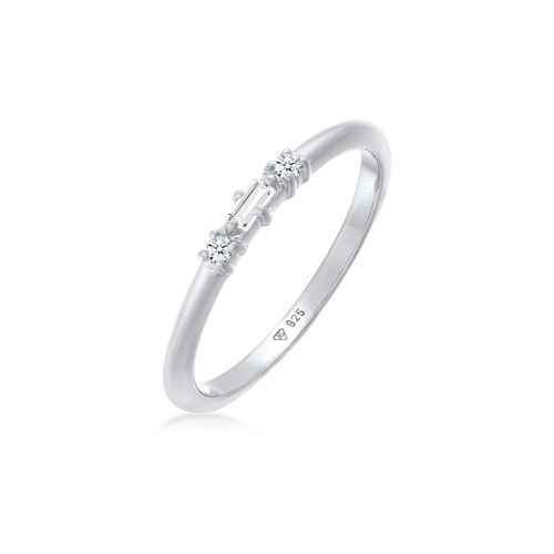 4050878659882 - Fingerring ELLI DIAMONDS Verlobungsring Diamant (003 ct) Rechteck 925 Silber Fingerringe Gr 52 mm 0006 carat ct P1 = bei 10-facher Vergrößerung erkennbare Einschlüsse mit Steinen Silber 925 (Sterlingsilber) 17 mm silberfarben (silber weiß) Damen