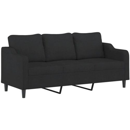 8721012140974 - Vidaxl - 3-Sitzer-Sofa Schwarz 180 cm Stoff Schwarz