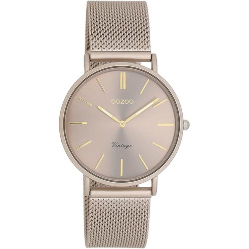 8719929038378 - Quarzuhr OOZOO Armbanduhren grau (taupe) Damen Armbanduhr Damenuhr Edelstahlarmband Mineralglas analog