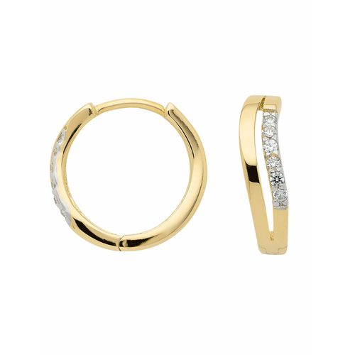 4059468488925 - Paar Ohrhänger ADELIA´S 333 Gold Ohrringe Creolen mit Zirkonia Gr Damen Gelbgold 333 goldfarben (gold) Damen Ohrhänger mit Zirkonia Goldschmuck für