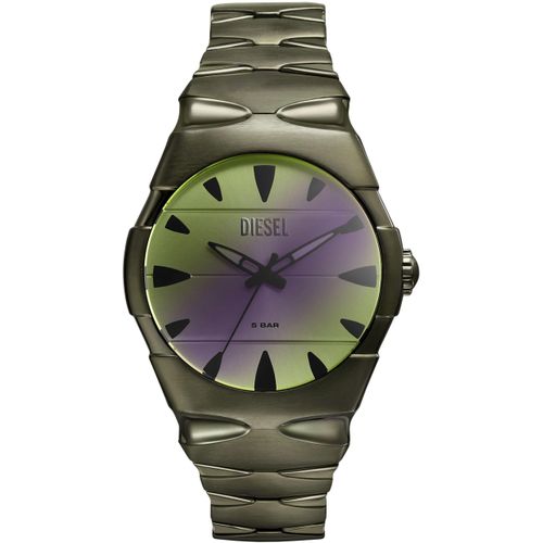 4064092290820 - Quarzuhr DIESEL D-SRUPTOR Armbanduhren grün (khaki) Damen Armbanduhr Herrenuhr Damenuhr Edelstahlarmband