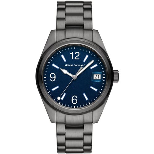 4064092294170 - Quarzuhr ARMANI EXCHANGE Armbanduhren grau (anthrazit) Damen Armbanduhr Damenuhr Herrenuhr Edelstahlarmband analog Tag