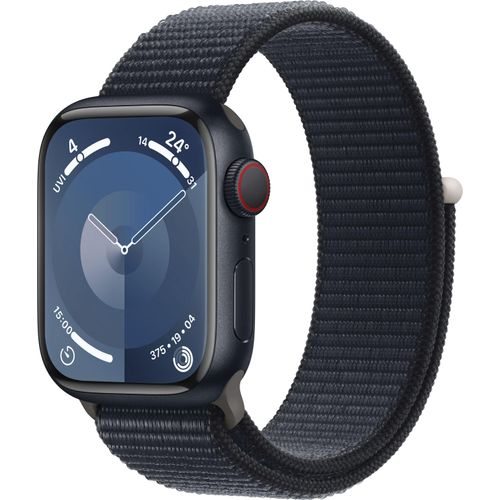 0195949022043 - APPLE Watch Series 9 GPS + Cellular 41 mm Smartwatch Aluminium Textil Carbon Neutral 130 - 200 mm Mitternacht