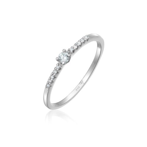 4050878613778 - Verlobungsring ELLI DIAMONDS Diamant Verlobung Hochzeit (011 ct) 585 Weißgold Fingerringe Gr 54 mm 011 ct P1 = bei 10-facher Vergrößerung erkennbare Einschlüsse Weißgold 585 weiß (weiß weiß) Damen Verlobungsringe