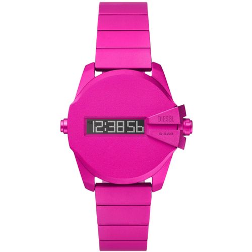 4064092280388 - Digitaluhr DIESEL BABY CHIEF Armbanduhren rosa (neonpink) Damen Quarzuhr Armbanduhr für und Herren digital