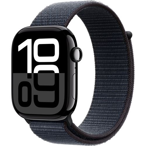 0195949563768 - Smartwatch APPLE Watch Series 10 Aluminium Smartwatches Gr 46 mm ohne eSIM One-Size Sport Loop schwarz Bestseller