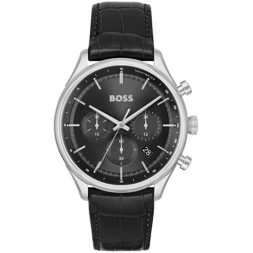 7613272527422 - Chronograph BOSS GREGOR 1514049 Armbanduhren schwarz Herren Quarzuhr Herrenuhr Armbanduhr Stoppfunktion Lederarmband