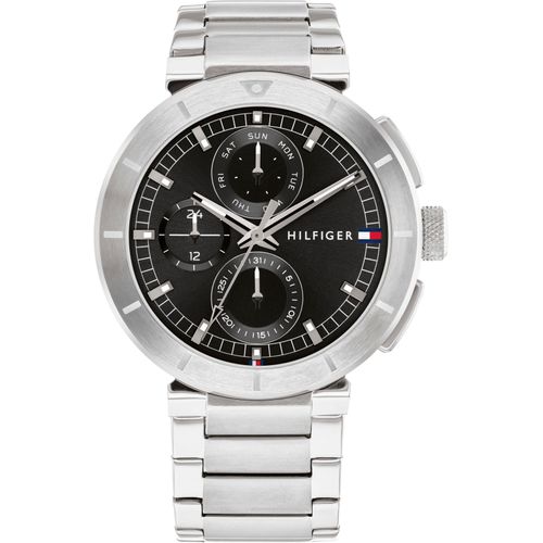 7613272577144 - Multifunktionsuhr TOMMY HILFIGER Lorenzo Armbanduhren silberfarben Herren Hochzeitsmode Quarzuhr Armbanduhr Herrenuhr Datum 1224-Std-Anzeige analog 7613272577144 - Multifunktionsuhr TOMMY HILFIGER Lorenzo Armbanduhren silberfarben Herren Hochzeitsmode Quarzuhr Armbanduhr Herrenuhr Datum 1224-Std-Anzeige analog