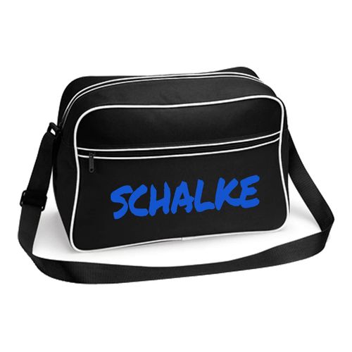 4068859489373 - multifanshop Retrotasche - Schalke - Textmarker - Druck blau - Tasche