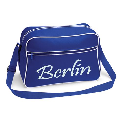 4068859065027 - multifanshop Retrotasche - Berlin blau - Schriftzug - Druck weiß - Tasche 4068859065027 - multifanshop Retrotasche - Berlin blau - Schriftzug - Druck weiß - Tasche