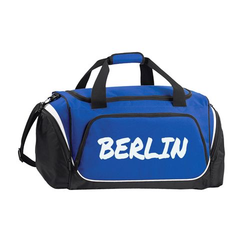 4068859065041 - multifanshop Sporttasche - Berlin blau - Textmarker - Druck weiß - Tasche 4068859065041 - multifanshop Sporttasche - Berlin blau - Textmarker - Druck weiß - Tasche