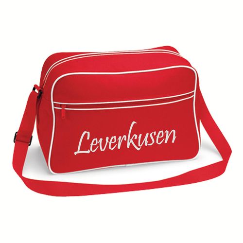 4068859486600 - multifanshop Retrotasche - Leverkusen - Schriftzug - Druck weiß - Tasche 4068859486600 - multifanshop Retrotasche - Leverkusen - Schriftzug - Druck weiß - Tasche