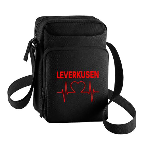 4068859113773 - multifanshop Umhängetasche - Leverkusen - Herzschlag - Druck rot - Tasche 4068859113773 - multifanshop Umhängetasche - Leverkusen - Herzschlag - Druck rot - Tasche