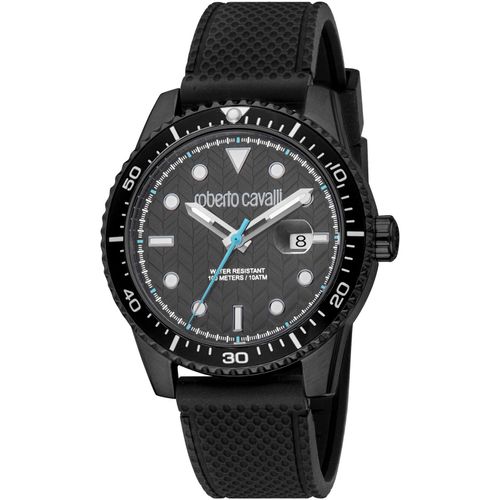4894626265884 - Quarzuhr ROBERTO CAVALLI Uomo Trend II Armbanduhren schwarz (schwarz anthrazit) Herren Armbanduhr Herrenuhr Silikonarmband analog Tag 4894626265884 - Quarzuhr ROBERTO CAVALLI Uomo Trend II Armbanduhren schwarz (schwarz anthrazit) Herren Armbanduhr Herrenuhr Silikonarmband analog Tag