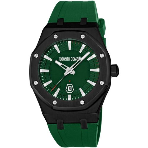 4894626265952 - Quarzuhr ROBERTO CAVALLI Uomo Ottagono Armbanduhren grün (dunkelgrün dunkelgrün) Herren Armbanduhr Herrenuhr Silikonarmband analog Tag 4894626265952 - Quarzuhr ROBERTO CAVALLI Uomo Ottagono Armbanduhren grün (dunkelgrün dunkelgrün) Herren Armbanduhr Herrenuhr Silikonarmband analog Tag