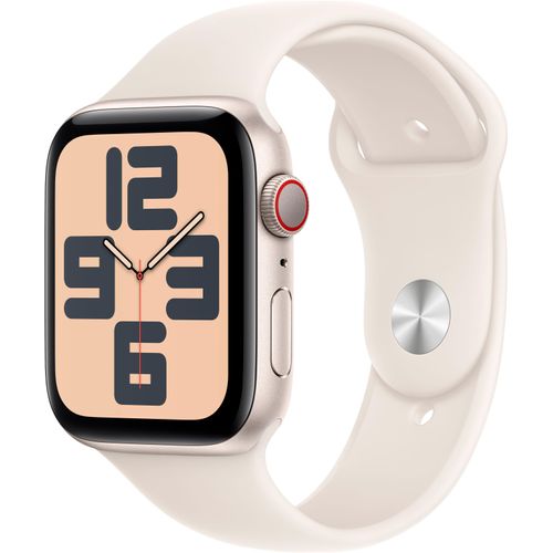 0195949650352 - Smartwatch APPLE Watch SE (2024) Smartwatches Gr 44 mm Cellular S M Sport Band beige (polarstern)