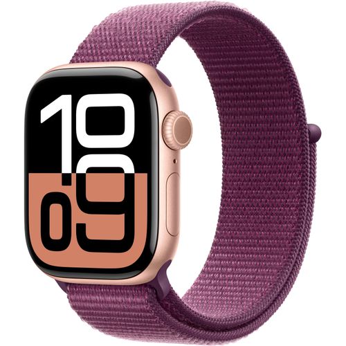 0195949563706 - Smartwatch APPLE Watch Series 10 Aluminium Smartwatches Gr 42 mm ohne eSIM One-Size Sport Loop rosegold (pflaume rosegold)