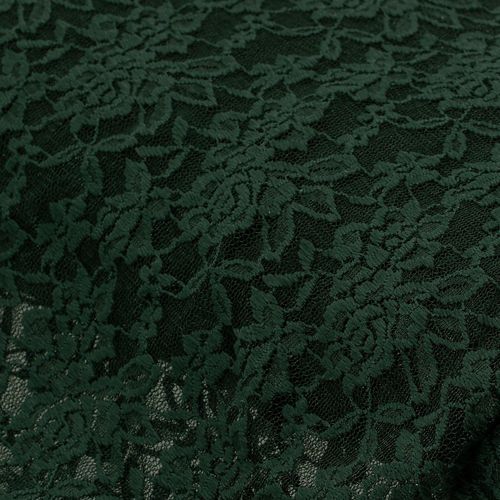 4058896306733 - Elastischer Spitzenstoff Ella dunkelgrün 4058896306733 - Elastischer Spitzenstoff Ella dunkelgrün