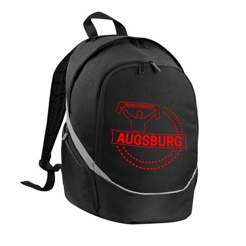 4068859132675 - multifanshop Rucksack - Augsburg - Meine Fankurve - Druck rot - Tasche