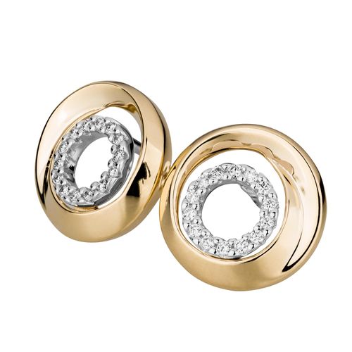 4006046304252 - Paar Ohrstecker Gold 585 zweifarbig mit 28 echten Brillanten zus 010ct Ohrringe Gr ONE-SIZE 010 ct SI = kleine Einschlüsse Gold bunt (mehrfarbig weiß) Damen 4006046304252 - Paar Ohrstecker Gold 585 zweifarbig mit 28 echten Brillanten zus 010ct Ohrringe Gr ONE-SIZE 010 ct SI = kleine Einschlüsse Gold bunt (mehrfarbig weiß) Damen