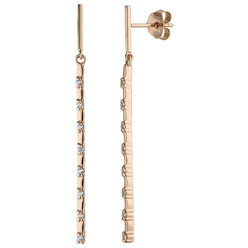4061861131254 - Paar Ohrhänger JOBO Ohrringe Gr Silber 925 (Sterlingsilber) rosegold (roségoldfarben) Damen 925 Silber roségold vergoldet mit 16 Zirkonia 4061861131254 - Paar Ohrhänger JOBO Ohrringe Gr Silber 925 (Sterlingsilber) rosegold (roségoldfarben) Damen 925 Silber roségold vergoldet mit 16 Zirkonia