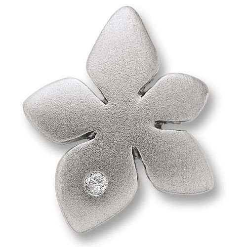 4067551592893 - Kette mit Anhänger Zirkonia Blume aus 925 Silber Halsketten Gr Silber 925 (Sterlingsilber) silberfarben (silber) Damen Schmuckset - Set mit verstellbarer Halskette