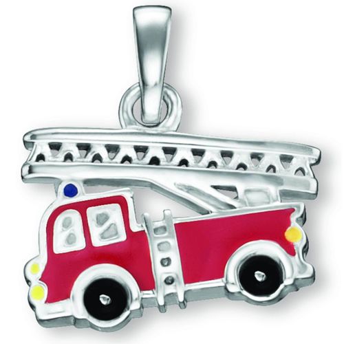 4067551505138 - Kette mit Anhänger Feuerwehr aus 925 Silber Halsketten Gr Silber 925 (Sterlingsilber) silberfarben (silber) Damen Schmuckset - Set mit verstellbarer Halskette