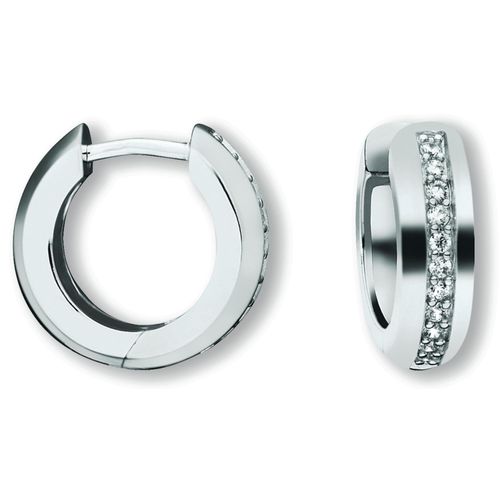 9145546197096 - Paar Creolen Zirkonia Ohrringe aus 925 Silber Gr Damen mit Zirkonia Silber 925 (Sterlingsilber) silberfarben (silber) Damen Silber Schmuck