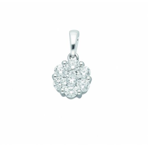 4065633209509 - Ketten-Anhänger ADELIA´S Damen Silberschmuck 925 Silber Anhänger mit Zirkonia Ø 98 mm Schmuckanhänger Gr mit Zirkonia Silber 925 (Sterlingsilber) silberfarben (silber) Damen mit Zirkonia Silberschmuck für