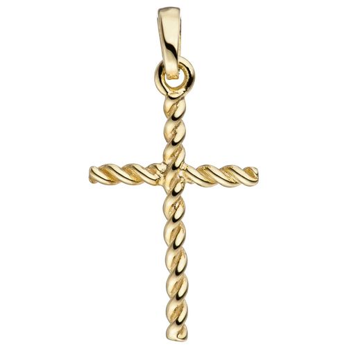 4061861084086 - Kreuz-Anhänger JOBO Anhänger Kreuz Schmuckanhänger Gr Gelbgold 333 goldfarben (gelbgold 333) Damen Anhänger 333 Gold