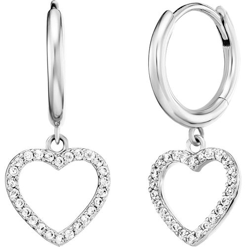 4260756383390 - Paar Creolen ENGELSRUFER Herz ERE-HEARTSHINY-ZI-CR Ohrringe Gr Silber 925 (Sterlingsilber) silberfarben (silberfarben kristallweiß kristallweiß) Damen Made in Germany - mit Zirkonia (synth) 4260756383390 - Paar Creolen ENGELSRUFER Herz ERE-HEARTSHINY-ZI-CR Ohrringe Gr Silber 925 (Sterlingsilber) silberfarben (silberfarben kristallweiß kristallweiß) Damen Made in Germany - mit Zirkonia (synth)