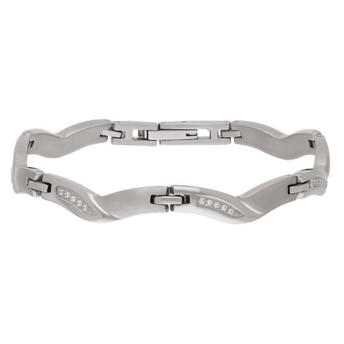 9008005297556 - Gliederarmband timeless design Armbänder Gr Titan grau (titanfarben) Damen Gliederarmbänder