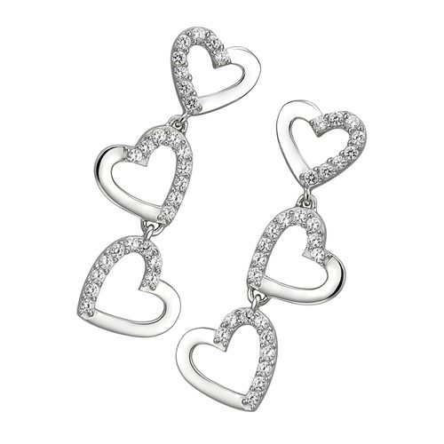 4061861171588 - Paar Ohrhänger JOBO Herz-Ohrringe Ohrringe Gr Silber 925 (Sterlingsilber) silberfarben (silber 925 weiß) Damen Ohrhänger 925 Silber mit Zirkonia 4061861171588 - Paar Ohrhänger JOBO Herz-Ohrringe Ohrringe Gr Silber 925 (Sterlingsilber) silberfarben (silber 925 weiß) Damen Ohrhänger 925 Silber mit Zirkonia