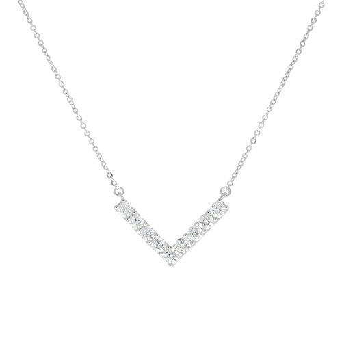 9008005274519 - Kette mit Anhänger VIVANCE Zirkonia Halsketten Gr Silber 925 (Sterlingsilber) silberfarben (silber 925) Damen Ketten mit Anhänger 9008005274519 - Kette mit Anhänger VIVANCE Zirkonia Halsketten Gr Silber 925 (Sterlingsilber) silberfarben (silber 925) Damen Ketten mit Anhänger