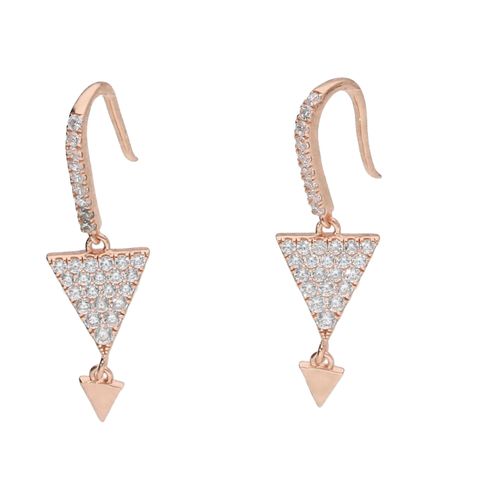 4007810676810 - Paar Ohrhaken SMART JEWEL mit weißen Zirkoniasteinen rosé vergoldet Silber 925 Ohrringe Gr Silber 925 (Sterlingsilber) rosegold (rosé vergoldet) Damen