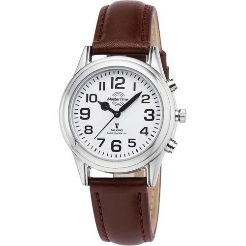 4260736031860 - Funkuhr Sprechende Uhr MTLA-10807-12L Armbanduhren braun Damen Quarzuhren Armbanduhr Quarzuhr Damenuhr