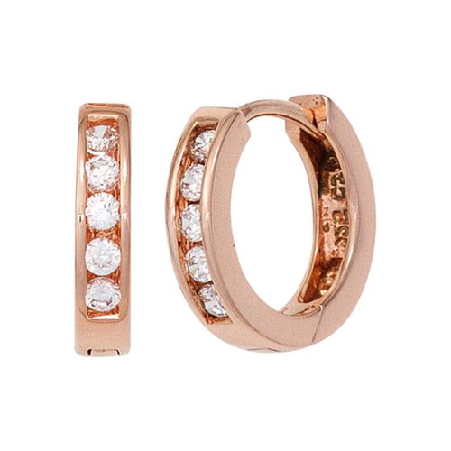 4061861099486 - Paar Creolen JOBO Ohrringe Gr Silber 925 (Sterlingsilber) rosegold (roségoldfarben) Damen Creolen rund 925 Silber roségold vergoldet mit Zirkonia 4061861099486 - Paar Creolen JOBO Ohrringe Gr Silber 925 (Sterlingsilber) rosegold (roségoldfarben) Damen Creolen rund 925 Silber roségold vergoldet mit Zirkonia