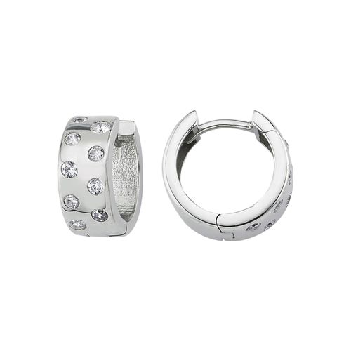 4061861136051 - Paar Creolen JOBO Ohrringe Gr Silber 925 (Sterlingsilber) silberfarben (silber 925 weiß) Damen Creolen 925 Silber mit 18 Zirkonia 4061861136051 - Paar Creolen JOBO Ohrringe Gr Silber 925 (Sterlingsilber) silberfarben (silber 925 weiß) Damen Creolen 925 Silber mit 18 Zirkonia